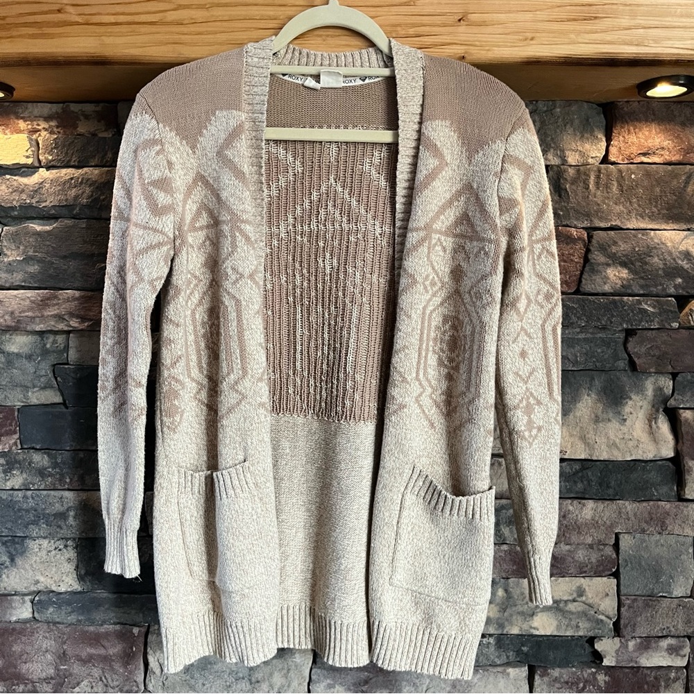 Roxy Aztec Cardigan Beige - Xs/S - image 2